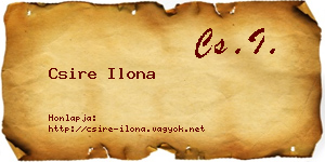 Csire Ilona névjegykártya
